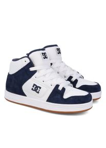 Sneaker DC Shoes "Manteca 4 Hi", Jungen, Gr. 13, blau (wei&szlig;, blau), Obermaterial: Leder (Kuh) / Futter: Textil / Au&szlig;ensohle: Gummi., Schuhe Sneaker