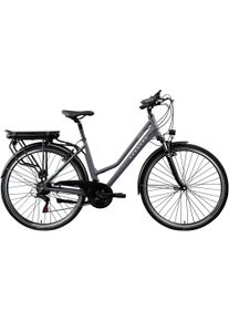 Z&uuml;ndapp E-Bike Z&Uuml;NDAPP "Z802 Damen" Gr. 48, grau (grau, gr&uuml;n), Elektrofahrr&auml;der, Damen, 48cm, 28 Zoll (71,12cm), E-Bike, Pedelec, Elektrofahrrad f&uuml;r Damen