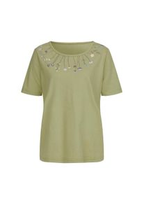 T-Shirt SIEH AN "Rundhals-Shirt Rundhalsshirt mit platziertem Druck", Damen, Gr. 54, gr&uuml;n (lindgr&uuml;n, himmelblau), Basic, Rundhals, Shirts T-Shirt