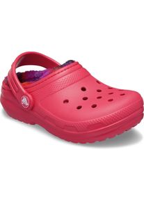 Hausschuh Crocs "Classic Lined Bold Clog T", M&auml;dchen, Gr. 27, Warmfutter, pink, Croslite&trade;, Schuhe Hausschuh, Clog, Homeslipper mit Warmfutter
