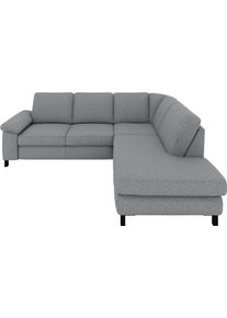 Ecksofa Musterring "MR365", grau, B:240cm H:84cm T:219cm, 100% Polyester, Sofas, Ecksofa, Mit aufliegender 28 cm Armlehne,wahlweise in 3 Materialien,240 x 219cm