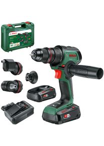 Bosch Home and Garden Akku-Bohrschrauber BOSCH HOME & GARDEN "&raquo;AdvancedDrill 18V-80 QuickSnap&laquo;", gr&uuml;n (blau), Bohrmaschinen, Akku-Bohrschrauber, Inkl. 2x Akku PBA 18V 2,5Ah und Ladeger&auml;t