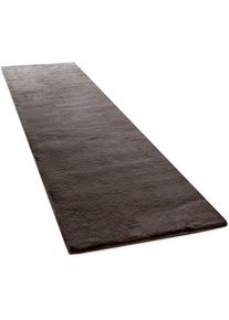 Fellteppich Paco Home "Rabbit 780", grau (charcoal), B:80cm H:26mm L:300cm, Polyester, Teppiche, Fellteppich, Kunstfell, Kaninchenfell-Haptik, ein echter Kuschelteppich, Uni-Farben