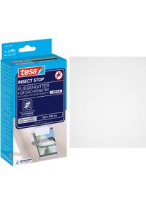 Fliegengitter-Gewebe Tesa "f&uuml;r Dachfenster Premium", wei&szlig; (gewebe: wei&szlig;), B:120cm H:140cm, Insektenschutzgitter, Fliegengitter-Gewebe, mit Klettband, zuschneidbar - M&uuml;ckenschutz - 120x140 cm