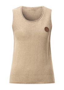 Pullunder WITT "Stricktop Stricktop mit Rundhals-Ausschnitt", Damen, Gr. 48, beige (sand), Sportlich, Rundhals, Pullover Pullunder