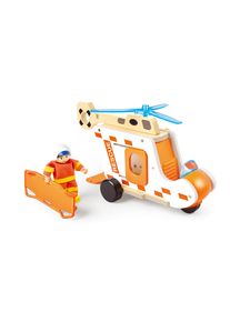 Spielzeug-Hubschrauber HAPE "Rettungshubschrauber-Set", orange (bunt), Spielzeugfahrzeuge, KinderB:18,6cm H:19,6cm T:34,7cm, Holz, Metall, Stahl, Spielzeug-Hubschrauber, B:18,6cm H:19,6cm T:34,7cm