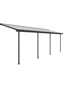 Terrassendach PALRAM - CANOPIA "Sierra", grau (anthrazit), B:671cm T:230cm, Aluminium, Terrassen&uuml;berdachungen, Terrassendach, grau, UV-best&auml;ndig