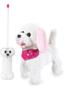RC-Tier Jamara "Jamara KIDS Pl&uuml;schhund Trixi, 27 MHz", pink (wei&szlig;, pink), Fernlenkfahrzeuge, KinderB:11cm H:21cm, Pl&uuml;sch, RC-Tier, B:11cm H:21cm
