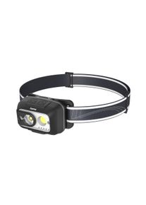LED Stirnlampe Hama "Stirnlampe LED wiederaufladbar (Bewegungssensor, 4 Lichtmodi, 500 lm)", schwarz, Mobilleuchten, Kunststoff, LED Stirnlampe, 500 Lumen, Sensorsteuerung, IP44, 4 Lichtmodi