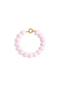 Adelia&acute;s Perlenarmband ADELIA&acute;S "Armband Perlenarmband mit Frontverschluss, 20,5 cm" Gr. 20,5, rosa (hellrosa), Armb&auml;nder, Damen, 2,5cm, Edelstahl, Perlenarmband, Modeschmuck mit runden Perlen und Frontverschluss