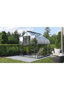 Gew&auml;chshaus Vitavia "Dione 6700 smaragd", gr&uuml;n (dunkelgr&uuml;n), B:264cm H:261cm T:258cm, Gew&auml;chsh&auml;user, Gew&auml;chshaus, inkl. Fundamentrahmen, Dachl&uuml;fter und Min-Max-Thermometer