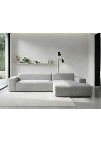 Ecksofa WERK2 "Zeus-XL, urbanes Curvy Design, bequemes Mega-Sofa, gro&szlig;e Sitztiefe", grau, B:311cm H:70cm T:210cm, 90% Polyester, 10% Nylon, Sofas, Ecksofa
