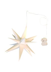 OTTO HOME LED Stern "LED Kunststoffstern KARINNA, &Oslash; 35 cm", wei&szlig;, &Oslash; 35cm, 2 Stk., Leuchten, Batteriebetrieb mit 6/18 St. Timer, LED Stern
