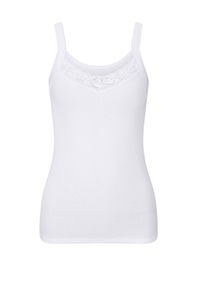 Achselhemd WITT "Achselhemd Achselhemd mit elastischer Spitze 2 St&uuml;ck", Damen, Gr. 50, 2 Stk., N-Gr, wei&szlig;, Basic, Unterhemden Achselhemd