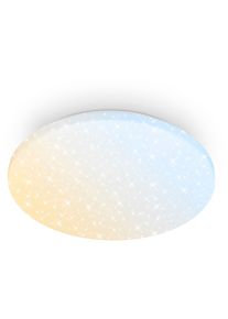 Briloner Leuchten LED Deckenleuchte "LUMINIUS", wei&szlig;, 1, &Oslash; 34cm H: 6cm, 1 Stk., Leuchten, 34 x 6 cm, Wohnzimmer, Schlafzimmer, Flur, K&uuml;che, LED Deckenleuchte