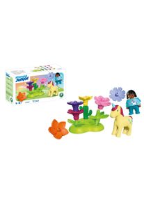 Konstruktions-Spielset Playmobil "Einhorn-Feengarten (72087), JUNIOR", bunt, Spielbausteine, Kinder, Kunststoff, Konstruktions-Spielset, Made in Europe