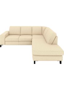 Ecksofa Musterring "MR365", beige (nature), B:245cm H:84cm T:219cm, 100% Polyester, Sofas, Ecksofa, Mit gerader 27 cm Armlehne, wahlweise in 3 Materialien, 245 x 219 cm