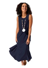 Shirtkleid WITT "Sommer-Kleid Sommerkleid in Bahnenform", Damen, Gr. 54, Normalgr&ouml;&szlig;en, blau (marine), Sportlich, Rundhals, Kleider Shirtkleid