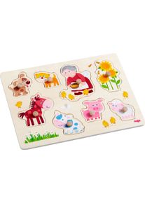 Steckpuzzle Haba "Oma Lenis Tiere", bunt, Puzzles, Kinder, Holz, Motiv, Steckpuzzle