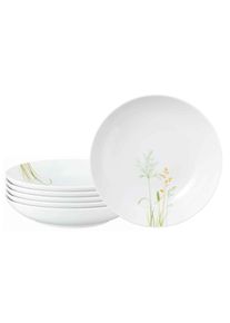 Suppenteller Seltmann Weiden "Suppenteller Liberty Meadow Grasses &oslash; 21 cm 6er Set wei&szlig;-bunt", wei&szlig; (wei&szlig;, bunt), B:21,2cm H:4,6cm T:21,2cm &Oslash;:21,2cm, Porzellan, Speiseteller, Suppenteller, Sp&uuml;lmaschinenfest, Mikrowellensicher, Ofenfest