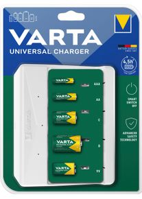 Varta Batterie-Ladeger&auml;t "Universal Charger", wei&szlig;, B:15,35cm H:12,85cm T:4,9cm, Ladeger&auml;te, Batterie-Ladeger&auml;t