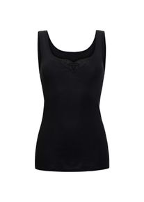 Achselhemd Schiesser "Achselhemd Achselhemd aus Feinripp 2 St&uuml;ck", Damen, Gr. 40, 2 Stk., Normalgr&ouml;&szlig;en, schwarz, Basic, Rundhals, Unterhemden Achselhemd