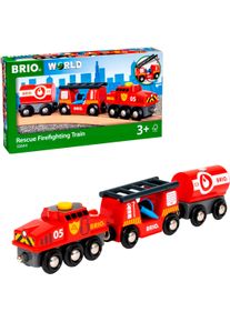 Spielzeug-Zug Brio "Brio World - Feuerwehr-L&ouml;schzug", rot (bunt), Spielzeugfahrzeuge, KinderB:24cm H:5cm T:3,4cm, Holz, Kunststoff, Spielzeug-Zug, B:24cm H:5cm T:3,4cm