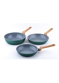 Bratpfanne CS KOCH-SYSTEME "PURE, antihaftbeschichtet, gr&uuml;n", gr&uuml;n, B:28cm H:5cm L:46cm &Oslash;:28cm, Pfannen, Bratpfanne, antihaftbeschichtet