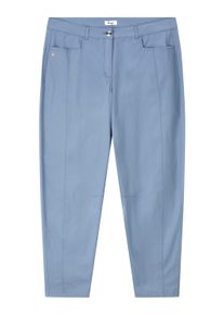 Stoffhose sheego "Hose lang Hose im Barrel-Leg-Schnitt, mit Teilungsn&auml;hten", Damen, Gr. 58, Normalgr&ouml;&szlig;en, blau (bleu), Modisch, Hosen Stoffhose