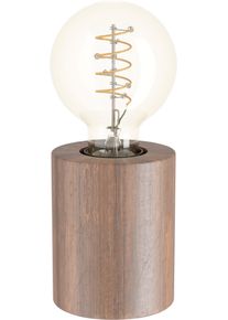 Eglo LED Tischleuchte "MURAMA", holzoptik natur, 1, H: 10cm, 1 Stk., Leuchten, Nachttischlampe Zylinder, Deko Tischleuchte Wohnzimmer, E27 Fassung, LED Tischleuchte