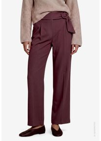 Bundfaltenhose Zero, Damen, Gr. 44, N-Gr, schwarz coffee, Materialmix, Obermaterial: 96% Polyester, 4% Elasthan, unifarben, figurumspielend lang, Hosen Bundfaltenhose, Stoffhose mit G&uuml;rtel / Schnalle