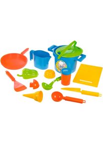 Sandform-Set LENA "Sandset Kochen 14 tlg., Beutel", bunt, Sand-Spielzeug, Kinder, Sandform-Set, Made in Europe
