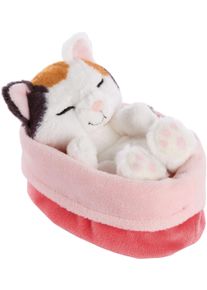 Kuscheltier Nici "Sleeping Pets, Gl&uuml;ckskatze, 12 cm", rosa (bunt), Pl&uuml;schfiguren, KinderB:9cm H:12cm L:8cm, Pl&uuml;sch, Polyester, Kuscheltier, im K&ouml;rbchen, B:9cm H:12cm L:8cm
