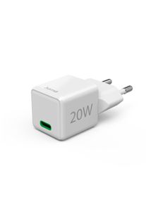 Hama Schnelllade-Ger&auml;t "Schnellladeger&auml;t (USB-C, PD/QC, extraklein 2,9 x 2,75 x 2,75 cm, 20 W)", wei&szlig;, B:2,75cm H:2,75cm T:2,9cm, Ladeger&auml;te, Schnelllade-Ger&auml;t