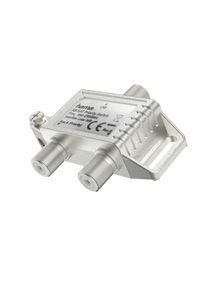 Hama SAT-Verteiler "AB, SAT Priorit&auml;tsschalter", silber (silberfarben), B:7,5cm H:2,5cm L:18cm, Verteiler, SAT-Verteiler