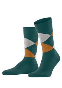 Socken Falke "Sensitive Argyle", Herren, Gr. 43-46, Sockengr&ouml;&szlig;e, blau (petrol (7380)), Obermaterial: 77% Baumwolle CO. 23% Polyamid PA., glatt, Socken Socken