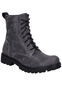 Stiefel Josef Seibel "Marta 16, asphalt-viola", Damen, Gr. 39, grau (asphalt, viola), Obermaterial: 100% Rindsleder Leather cow., Schuhe Stiefel