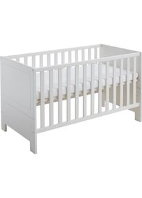 Babybett Arthur Berndt "Thilo", wei&szlig;, B:78cm H:86cm L:143cm, Holzwerkstoff, MDF, Massivholz, Babybetten, Babybett, Made in Germany