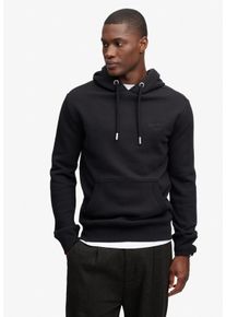 Kapuzensweatshirt Superdry "VINTAGE LOGO EMB HOOD", Herren, Gr. S, schwarz, angeraute Sweatware, Obermaterial: 73% Baumwolle, 27% Polyester, bestickt, normal, Rundhals, Rippb&uuml;ndchen, Sweatshirts Kapuzensweatshirt, Baumwollmischung, angeraute Sweatware