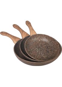 Bratpfanne CS KOCH-SYSTEME "STEINFURT, antihaftbeschichtet, Aluminiumlegierung", braun, B:28cm H:5cm L:50cm &Oslash;:28cm, Pfannen, Bratpfanne, antihaftbeschichtet