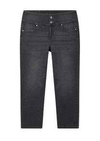 Bequeme Jeans sheego "Jeans High-waist-Jeans mit schmalem Bein", Damen, Gr. 42, Normalgr&ouml;&szlig;en, grau (anthrazit, grau, denim), Denim/Jeans, , Modisch, Jeans Bequeme Jeans