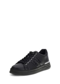 Sneaker Guess "WYCRON", Herren, Gr. 45, Synthetik Textil, schwarz, Leder, Schuhe Sneaker, Freizeitschuh, Halbschuh zum Schn&uuml;ren