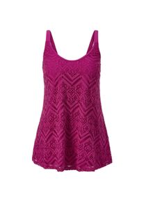 Tankini WITT "Oversized-Tankini-Top Tankini-Oberteil mit Spitze", Damen, Gr. 48, Cup B, pink (magenta), Modisch, Bikini-Sets Tankini