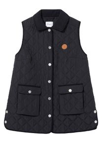 Steppweste sheego "Steppweste Steppweste mit Cordpaspeln im Kontrast", Damen, Gr. 48, schwarz, Web, Stoff, , Sportlich, gerade, Westen Steppweste