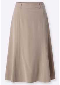 Godetrock WITT "Bahnenrock Bahnenrock in Godetform", Damen, Gr. 21, beige (sesam, meliert), Web, Stoff, , Basic, R&ouml;cke Godetrock