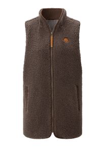 Jerseyweste WITT "Teddy-Weste Teddyweste mit Rei&szlig;verschluss", Damen, Gr. 48, dunkeltaupe, Wirkware, , Sportlich, Westen Jerseyweste