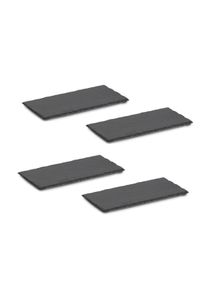Servierplatte ZELLER PRESENT "Servierplatten, Schiefer, 4tlg.", anthrazit, B:30cm H:1cm L:15cm, Schiefer, Servierplatten, Servierplatte, ca. 30x15x0,7 cm