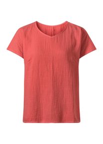 Schlupfbluse SIEH AN "Schlupfbluse Schlupfbluse in Musselin-Qualit&auml;t", Damen, Gr. 54, rot (grapefruit), Musselin, , Basic, V-Ausschnitt, Blusen Schlupfbluse