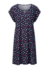 Sommerkleid SIEH AN "Sommerkleid Sommerkleid", Damen, Gr. 56/58, Normalgr&ouml;&szlig;en, bunt (marine, pink, bedruckt), Modisch, Rundhals, Kleider Sommerkleid