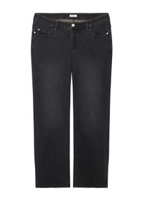 5-Pocket-Jeans sheego "Jeans 5-Pocket-Jeans im weiten Palazzo-Schnitt", Damen, Gr. 56, Normalgr&ouml;&szlig;en, schwarz (schwarz denim), Denim/Jeans, , Modisch, Jeans 5-Pocket-Jeans